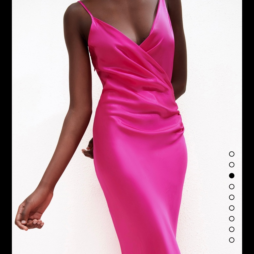 NWT Zara draped lingerie-style dress size L